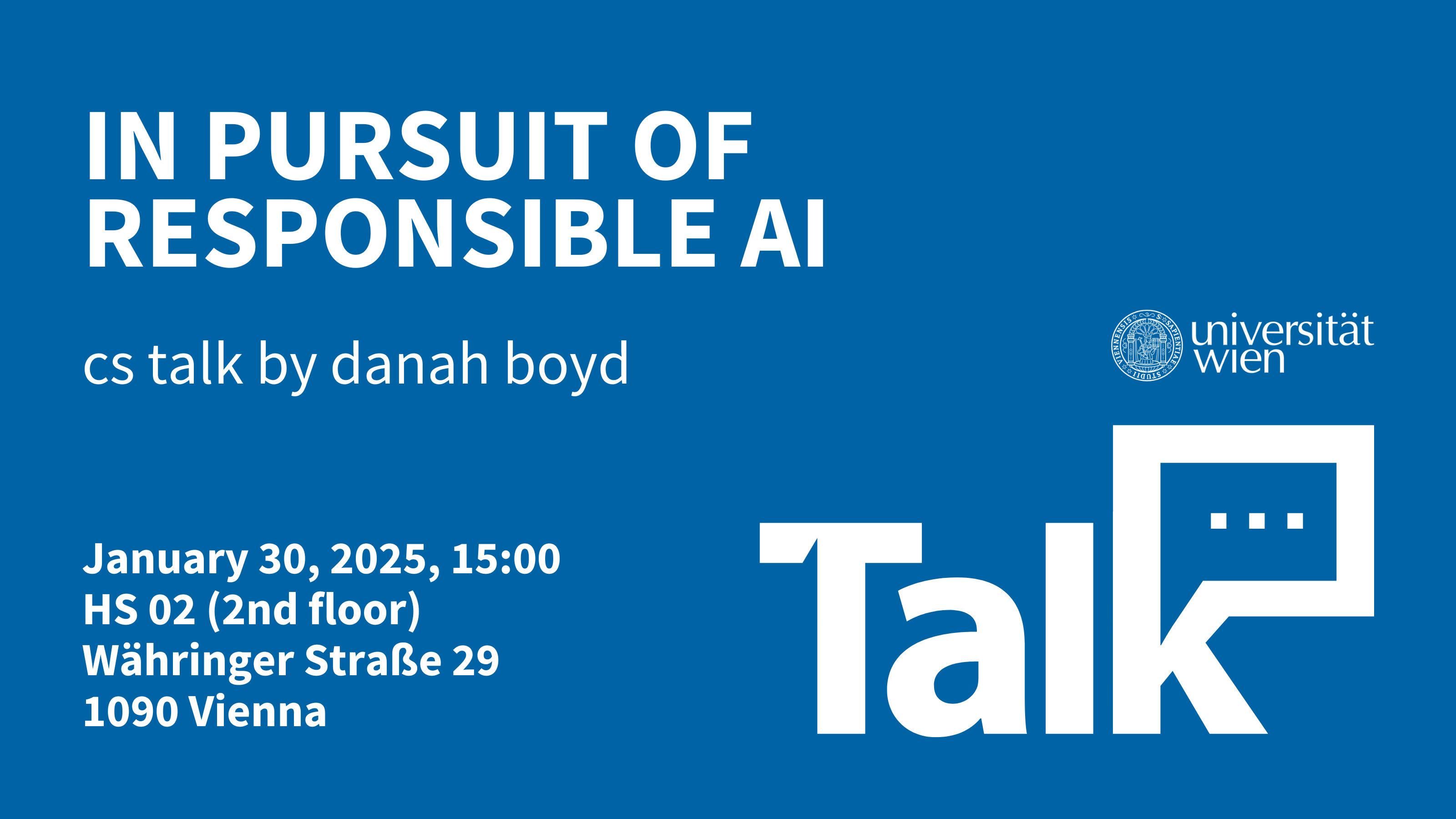 Einladung zum Talk mit danah boyd am 30.01.2025